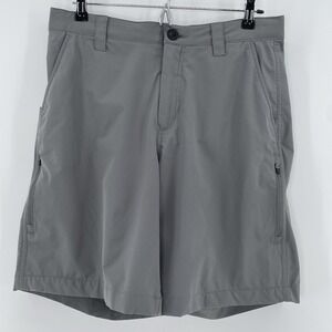Orvis Men's Outdoor Utility Shorts Gray‎ 32 6 Pocket Zipper Travel Fishing Hike